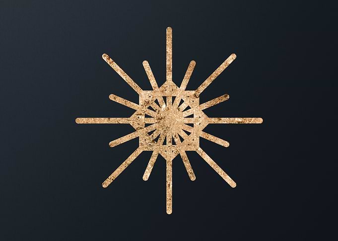 Gold Sacred Geometry Glyph
