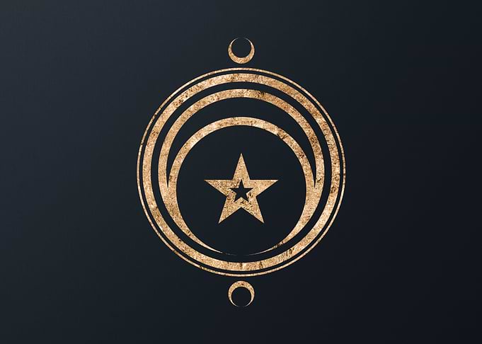 Gold Glyph Mandala Rune