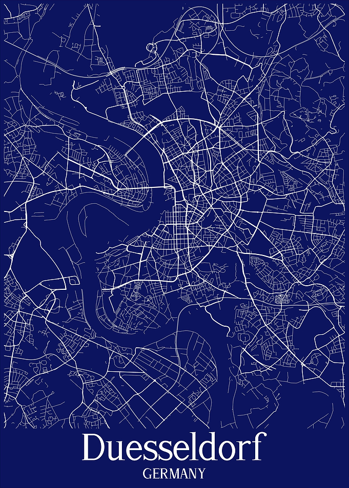 Dusseldorf Map Germany