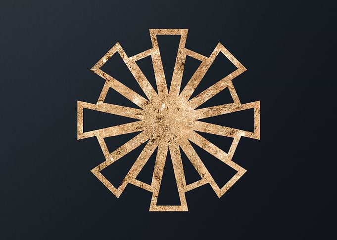 Gold Sacred Geometry Glyph
