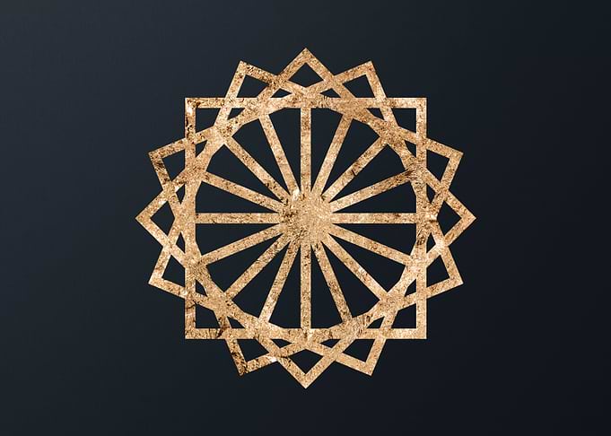 Gold Geometric Glyph Rune