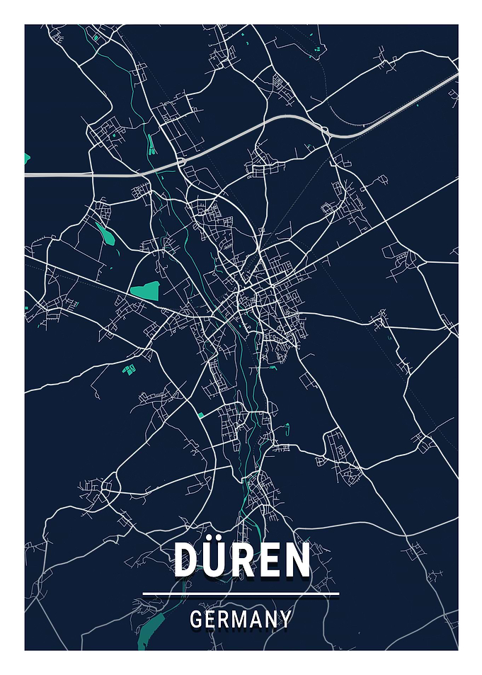 Duren City Map Germany