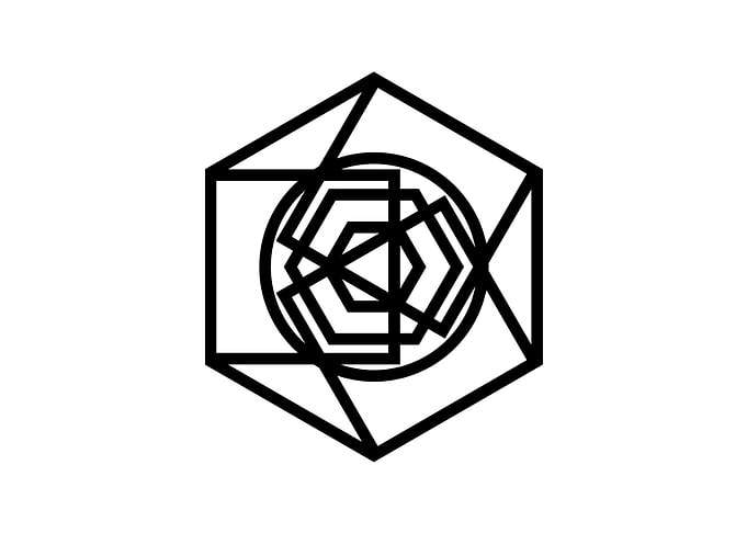 Black Geometric Glyph Rune