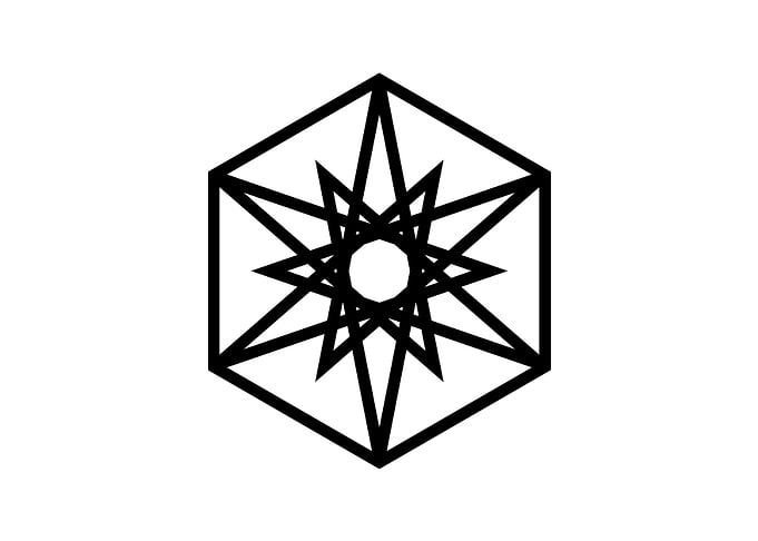 Black Geometric Glyph Rune