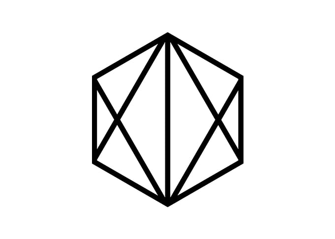 Black Geometric Glyph Rune
