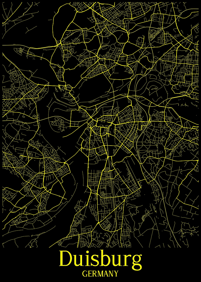 Duisburg City Map Germany