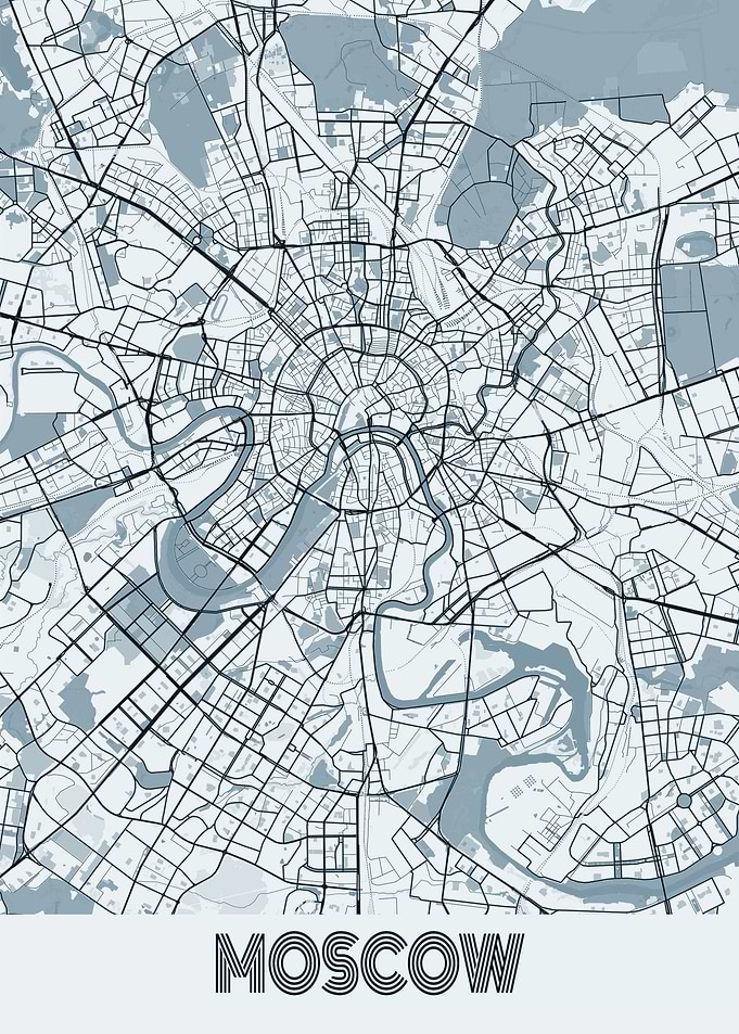 Moscow City Map Russia