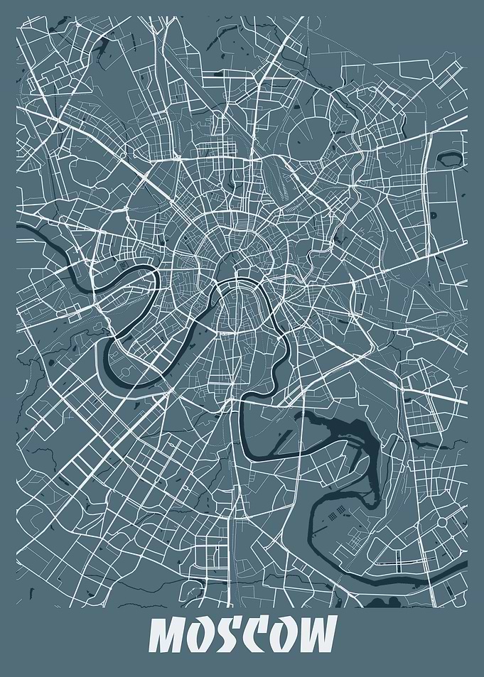 Moscow City Map Russia