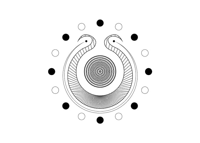 Black Sacred Geometry Rune