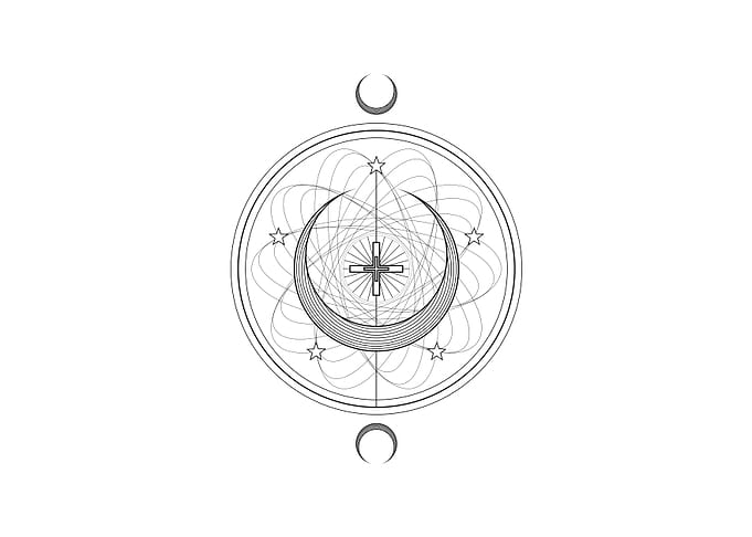 Black Sacred Geometry Rune