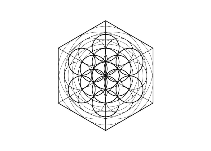 Black Sacred Geometry Rune