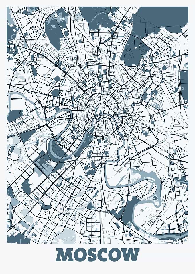 Moscow City Map Russia