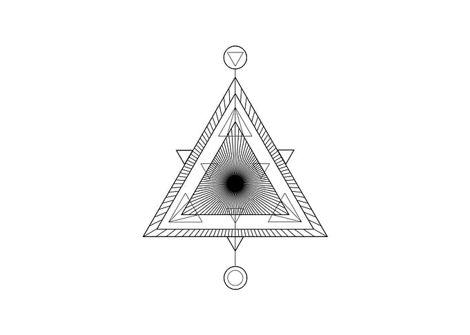 Black Geometric Glyph Rune