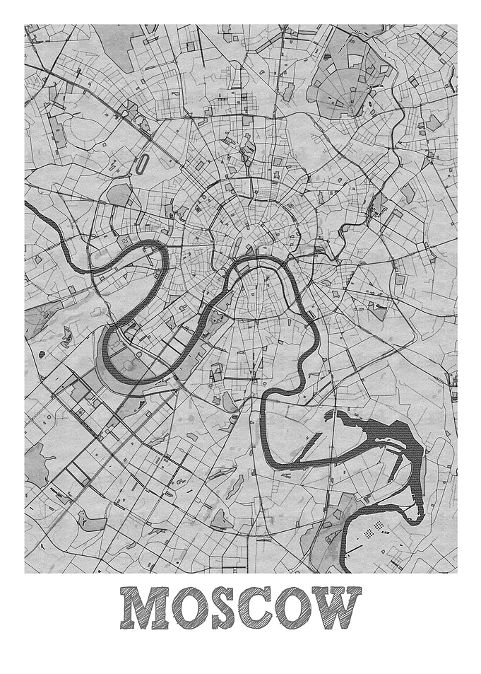 Moscow City Map Russia