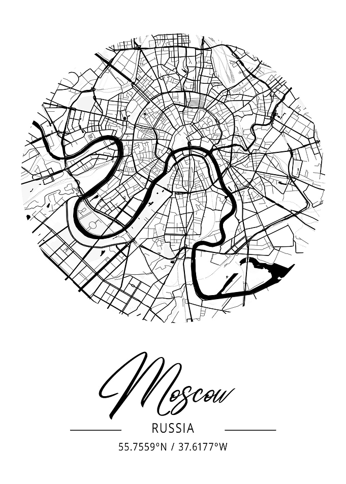 Moscow City Map Russia