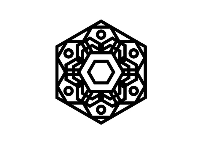 Black Sacred Geometry Rune