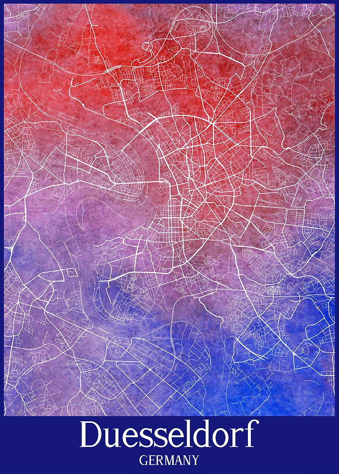 Dusseldorf Map Germany