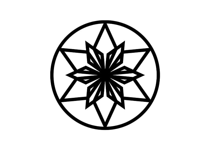 Black Glyph Mandala Rune