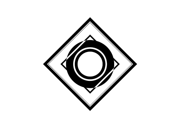 Black Geometric Glyph Rune