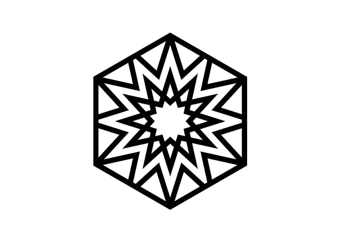 Black Geometric Glyph Rune
