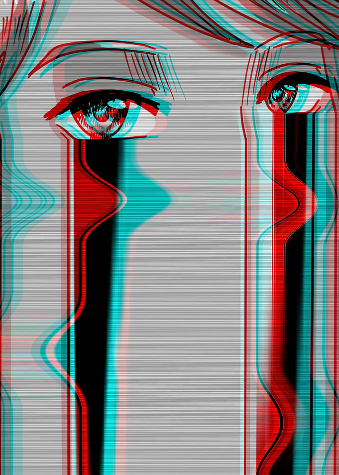 Sad Anime Girl Vaporwave