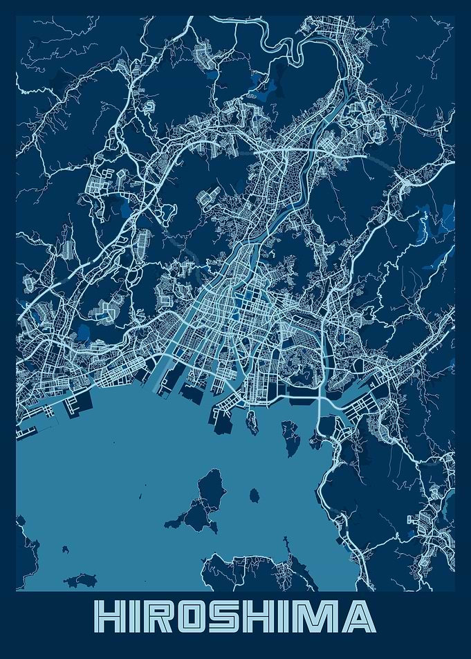 Hiroshima City Map Japan