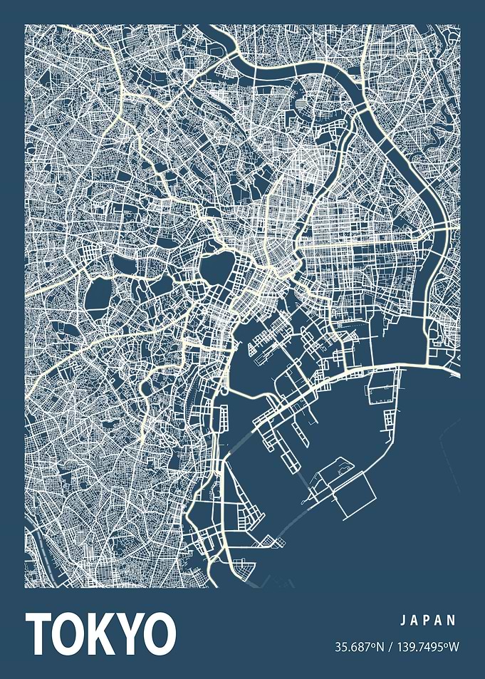 Tokyo City Map Japan