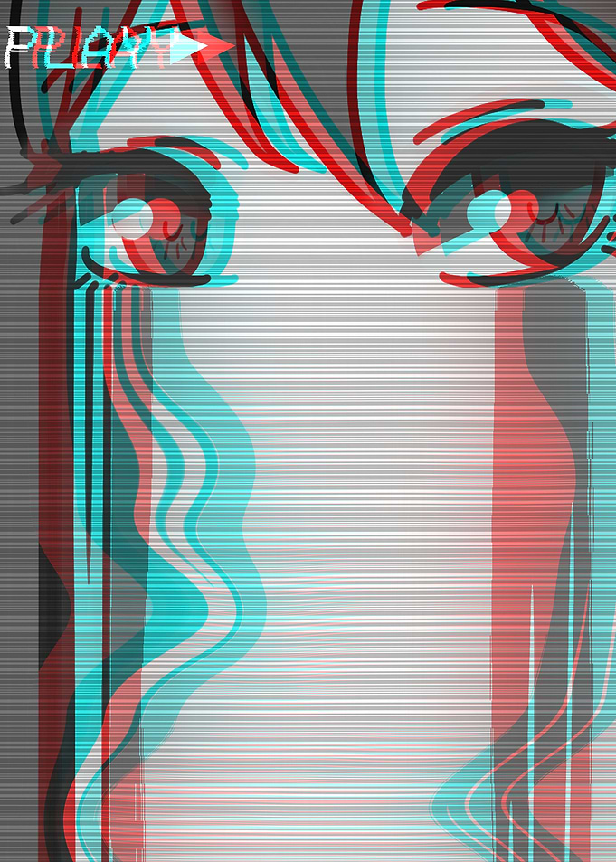 Sad Anime Girl Vaporwave