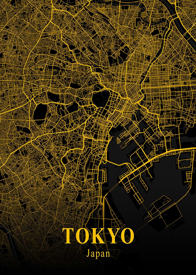 Tokyo City Map Japan