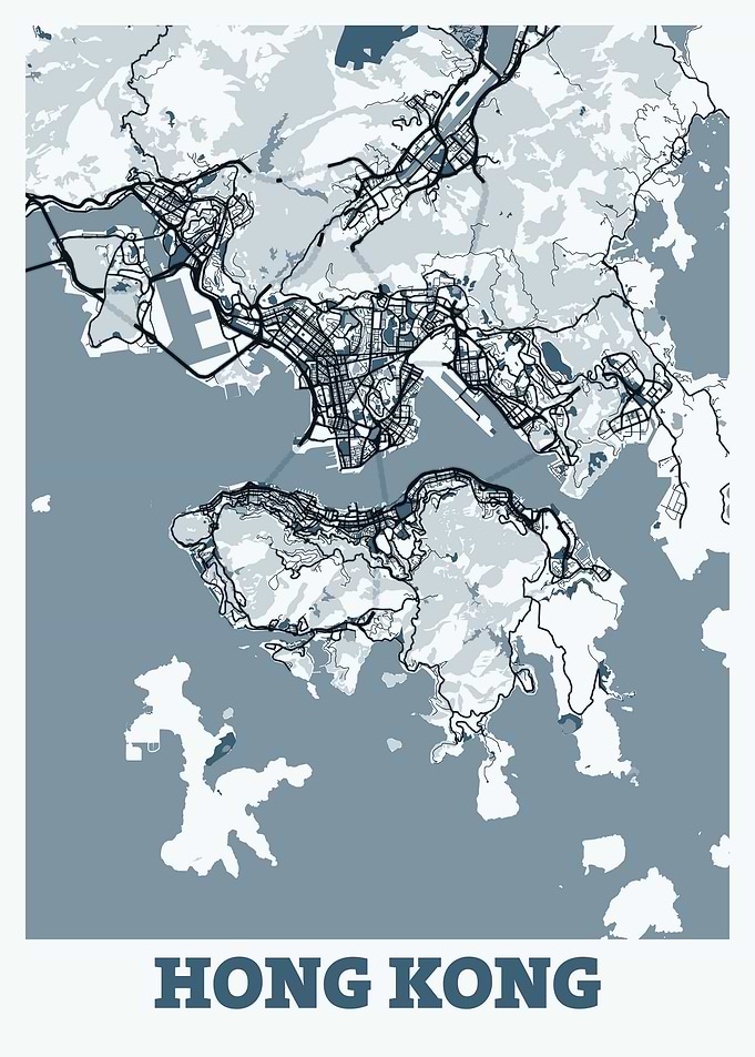 Hong Kong City Map China