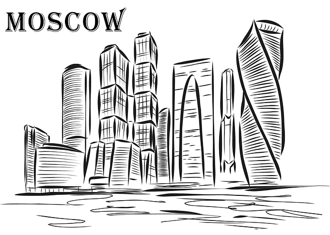 Moscow City Skyline Russia