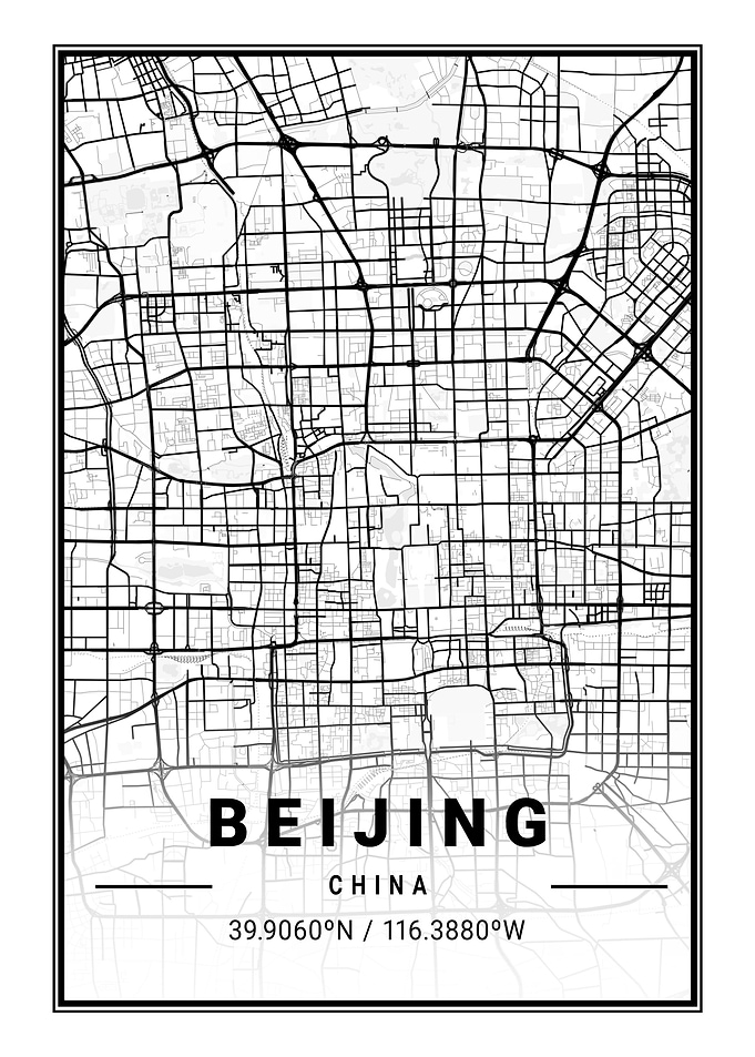 Beijing City Map China