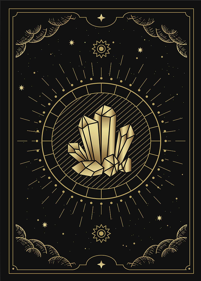 tarot card crystal rock