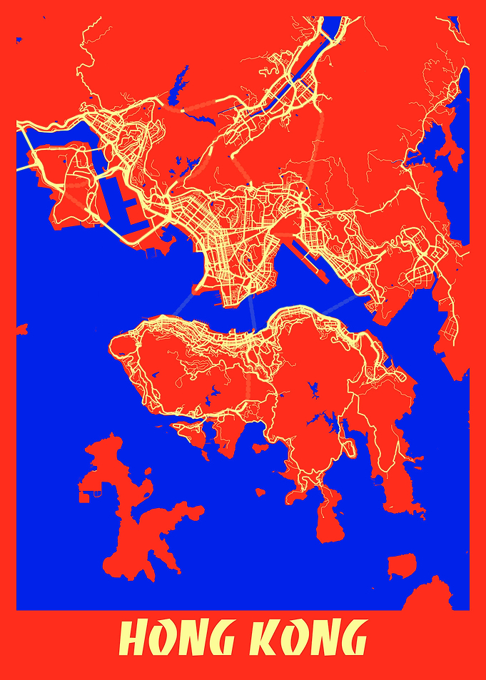 Hong Kong City Map China
