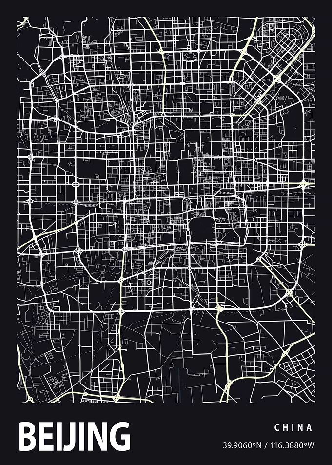 Beijing City Map China