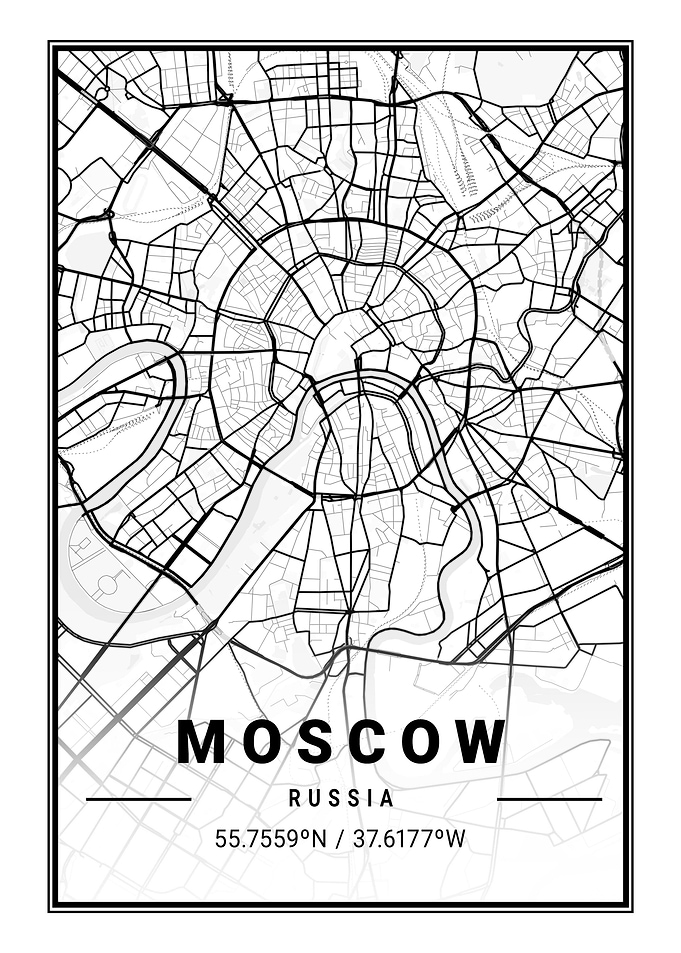 Moscow City Map Russia