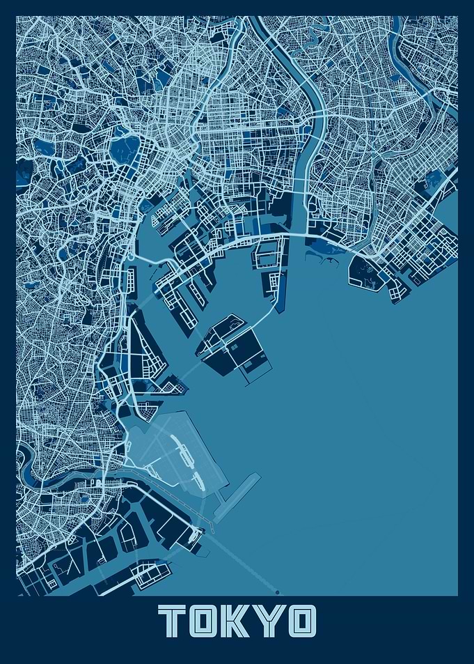 Tokyo City Map Japan