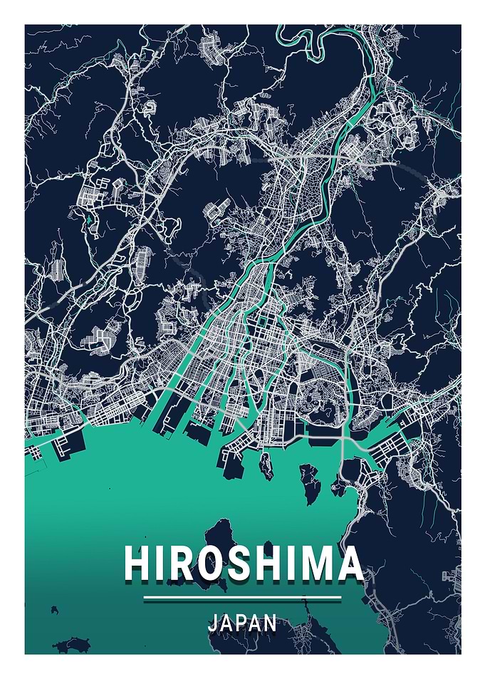 Hiroshima City Map Japan