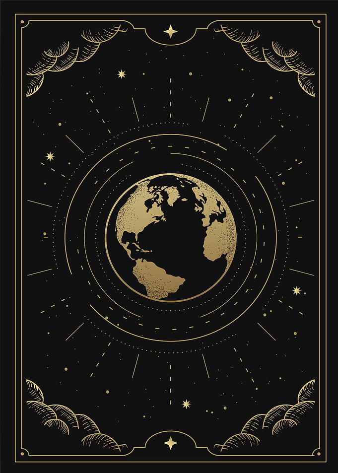Tarot card the world