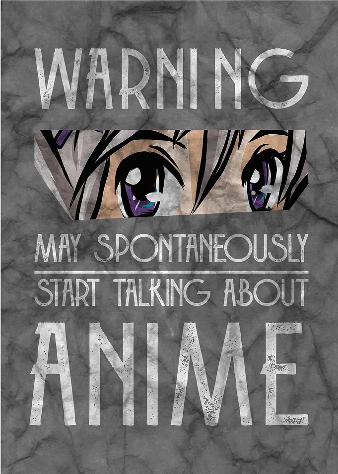 Funny Anime Quote Wall Art