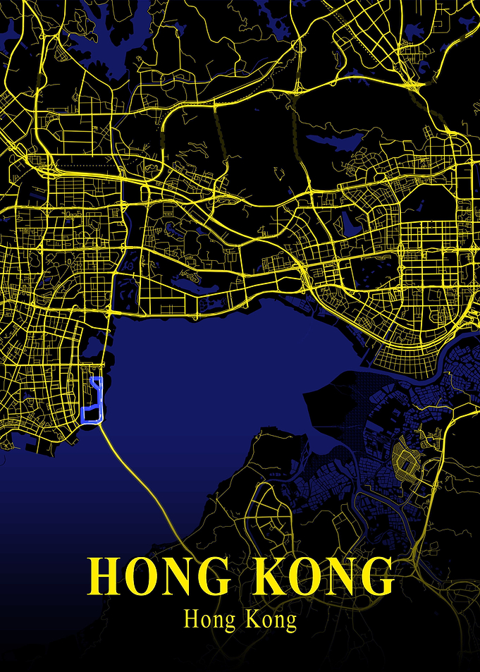 Hong Kong City Map China