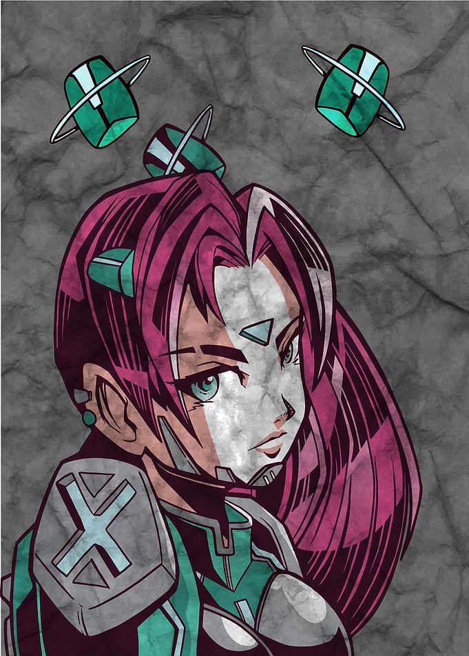 Anime Space Fighter Girl