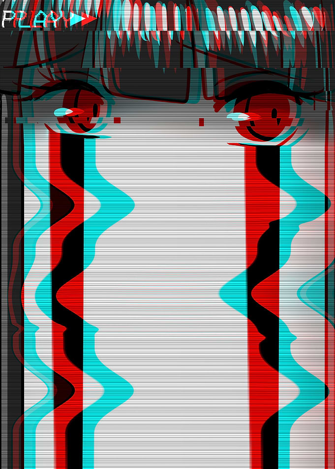Sad Anime Girl Vaporwave