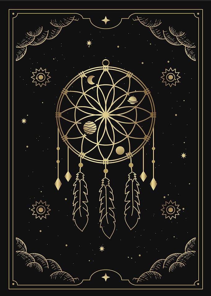 Tarot A dream catcher card
