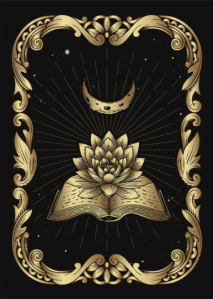 Ancient books tarot card