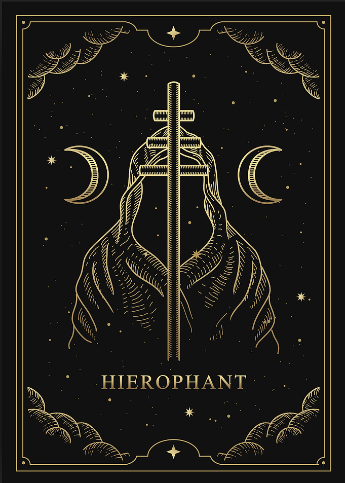 The hierophant tarot card