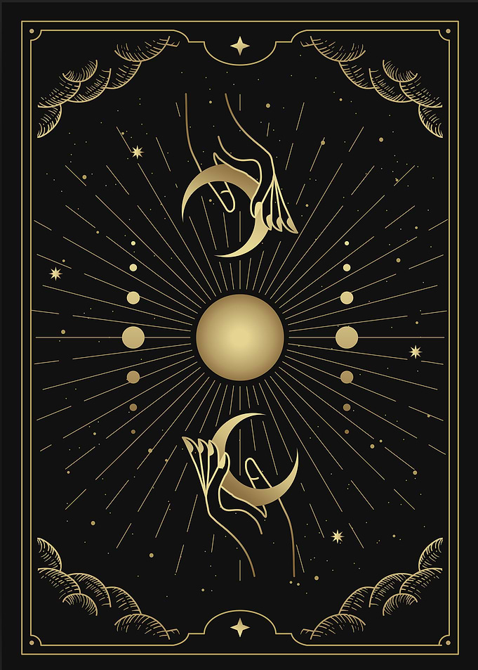 Magical hand moon