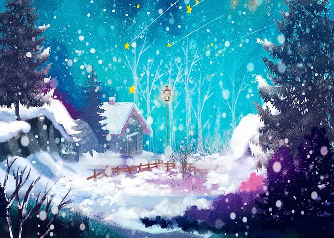 Winter Landscapes Snowing