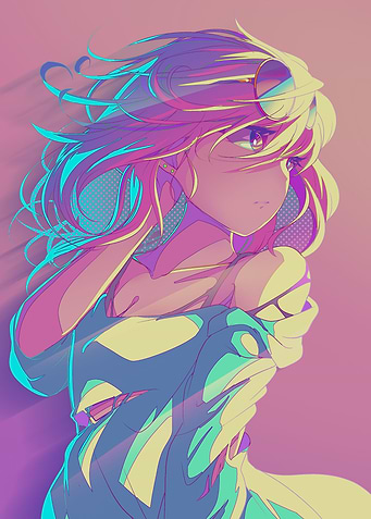Girl Popcollor Art
