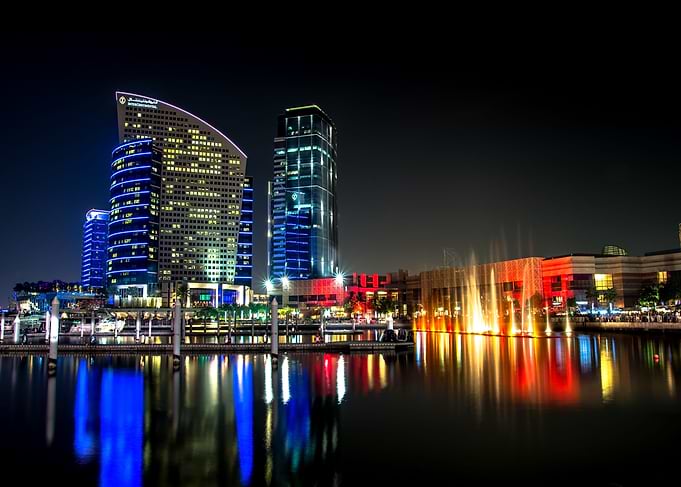 Brightly lit up